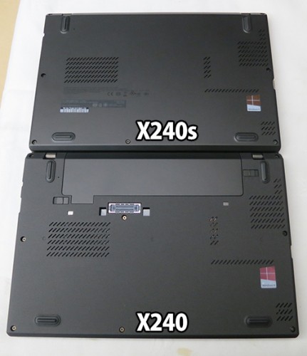ThinkPad X240とX240sの比較、違いは何？ 裏面