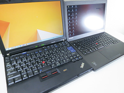 ThinkPad X200sとX240s windows8をインストールして起動対決