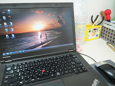 ThinkPad T440pにハワイ壁紙