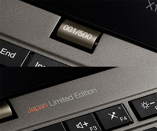 ThinkPad X1 Carbon JAPAN LIMITED EDITION ヒンジ部分にシリアルナンバー