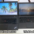 ThinkPad X250と X1 carbon サイズの違いを比較