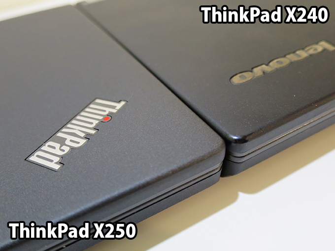 ThinkPad X250とX240 材質や外観は全く同じ