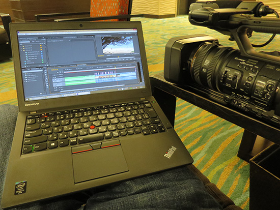ThinkPad X250 IPS液晶だと動画編集も色鮮やかできれい