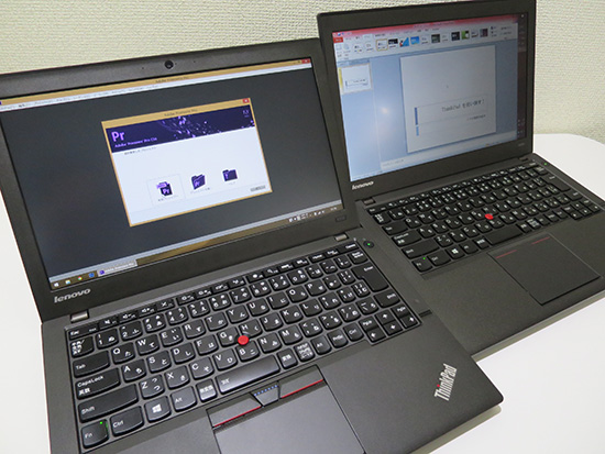 ThinkPad X250と X240sを使ってセミナー講師の予行演習
