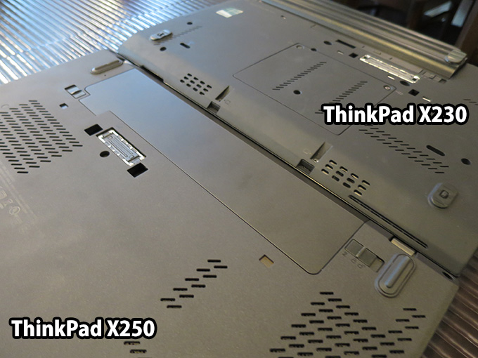 ThinkPad X250 X230 バッテリー駆動時間と重量の関係