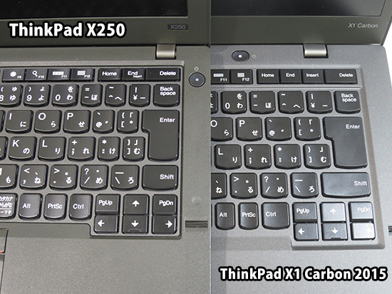 ThinkPad X1 Carbon と X250 日本語キーボード