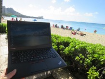 Thinkpad X250とハワイ。今日もいい天気でした