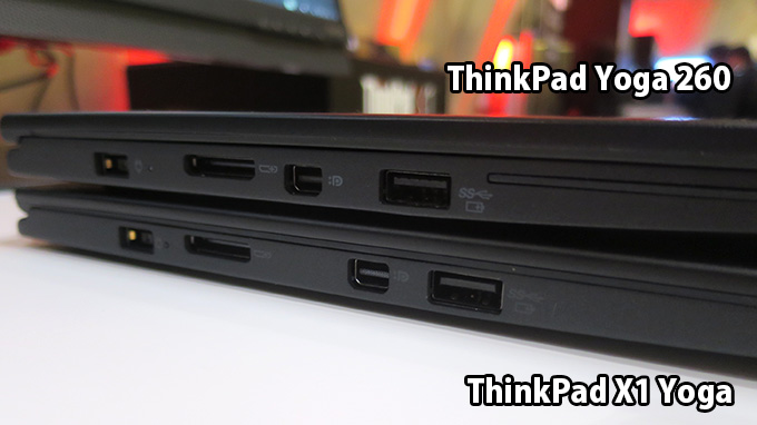 ThinkPad X1 Yogaと Yoga260 厚さの違い