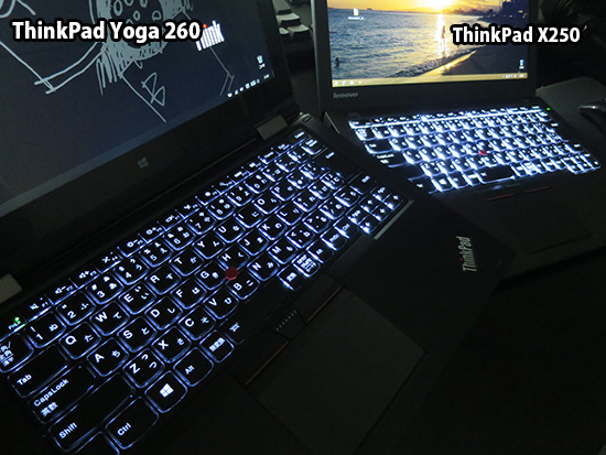 ThinkPad X250 の時はキーボードバックライトをあまり使わなかったけど・・・