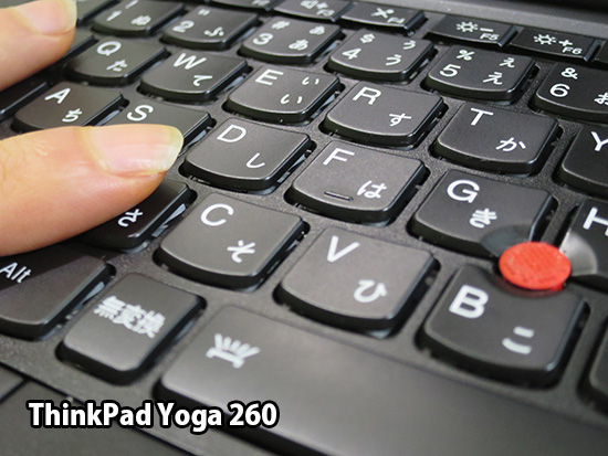 ThinkPad Yoga キーボードトップの質感