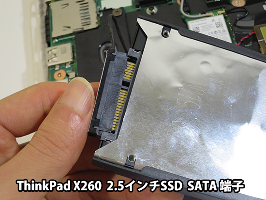 ThinkPad X260 2.5インチSSD SATA端子