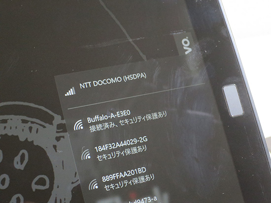 x1tablet SIMカードを認識したら NTT DOCOMOの表示