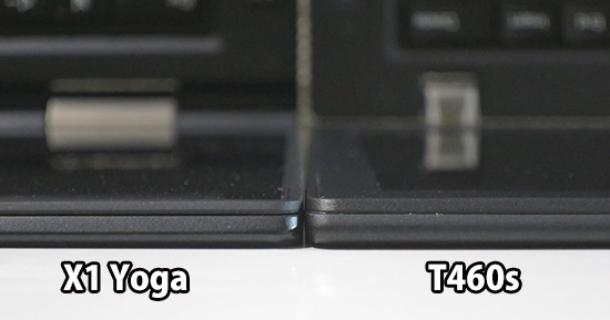 ThinkPad T460s X1 Yoga 液晶の厚さの違い