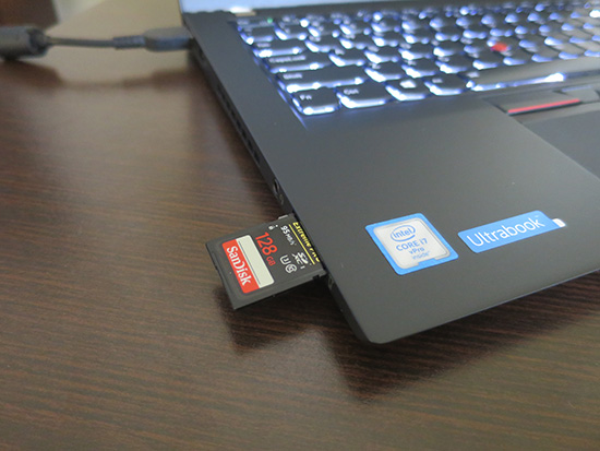ThinkPad T460s SDカードスロットが搭載