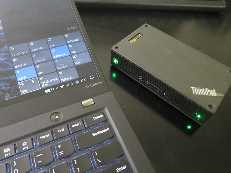 ThinkPad X1 Carbon Bluetooth をオンにしてスピーカーをワイヤレス接続