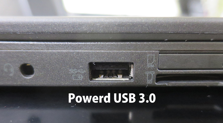 ThinkPad X270 右側面が Powered USB3.0