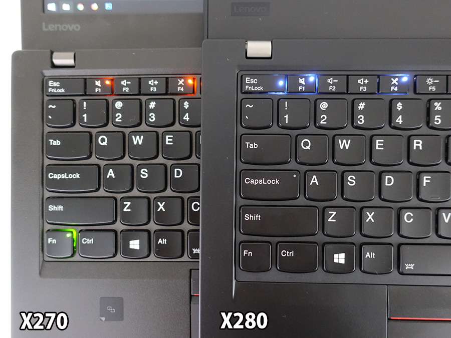 X280 X270 LEDライトの色が変わった