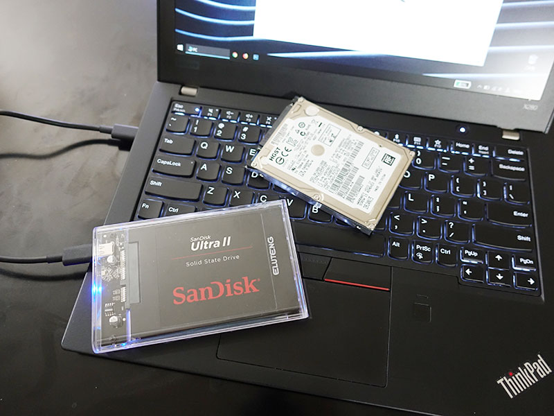 ThinkPad X280 HDD SSD 2.5インチを使うには？