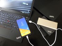災害時 停電時はノートパソコンでスマホを充電