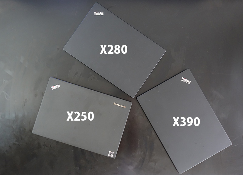 X250 X280 X390 上から サイズの違い