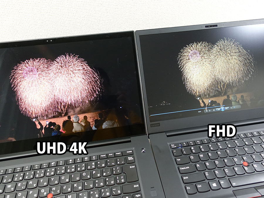 4K UHD vs FHD 花火の色の違いに驚く